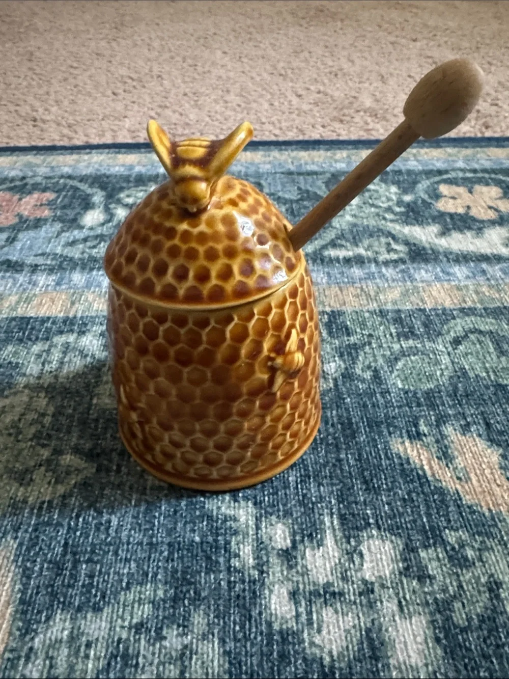 William Sonoma Porcelain Honey Pot